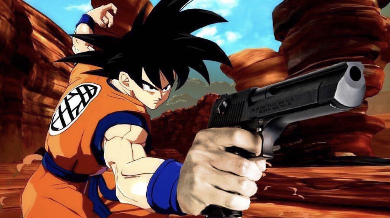 Goku with a gun