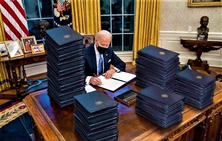 Biden signs many Executive Orders
